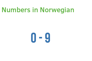 Numbers in Norwegian